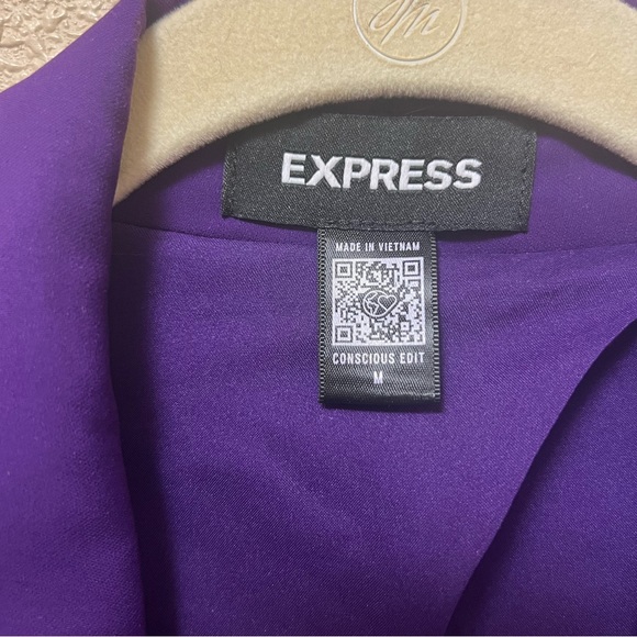 Express Stylist Cinch Waist Boyfriend Blazer - PURPLE - Medium - Picture 7 of 15